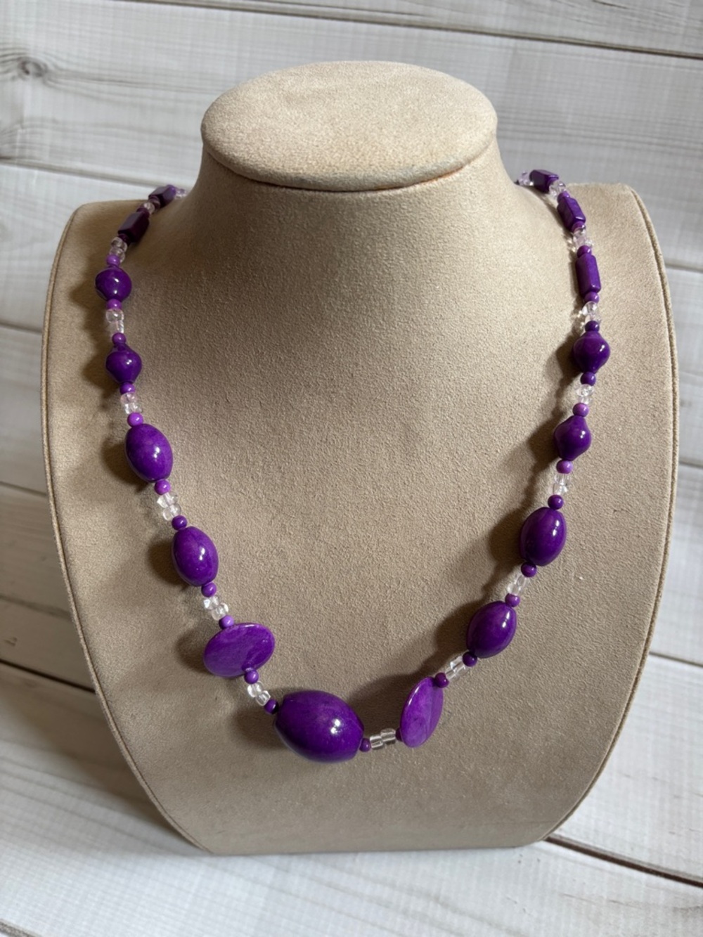 Purple Beaded Women’s Necklace - Unbranded